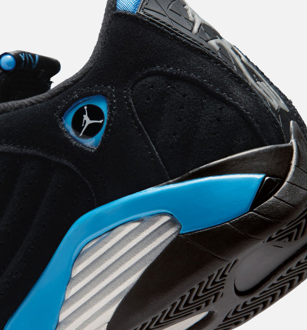 Air Jordan 14 Retro Black University Blue Grade School 生活方式鞋 - Black/White/University Blue