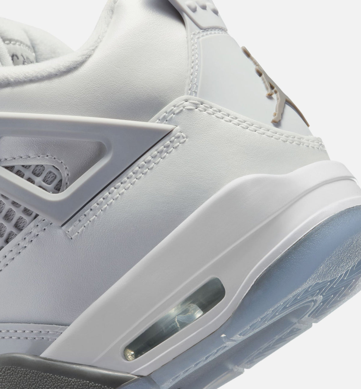 Air Jordan 4 Retro Blue Chill Grade School 生活方式鞋 - Photon Dust/Blue Chill/Flat Pewter/White/Blue Tint