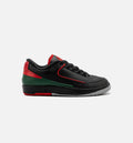Air Jordan 2 Retro Low Christmas Grade School 生活方式鞋 - Black/Fire Red/Cement Grey
