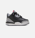 Air Jordan 3 Retro Black Cement 婴幼尺码生活方式鞋 - Black/Fire Red/Cement Grey/Summit White