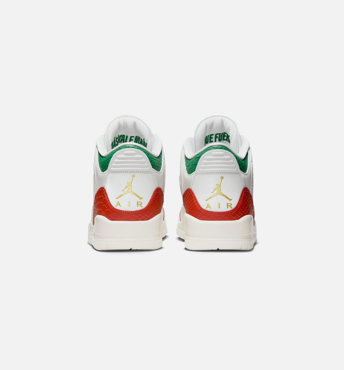 Air Jordan 3 Retro El Vuelo 男款生活方式鞋 - Summit White/Pine Green/Dragon Red/Metallic Gold