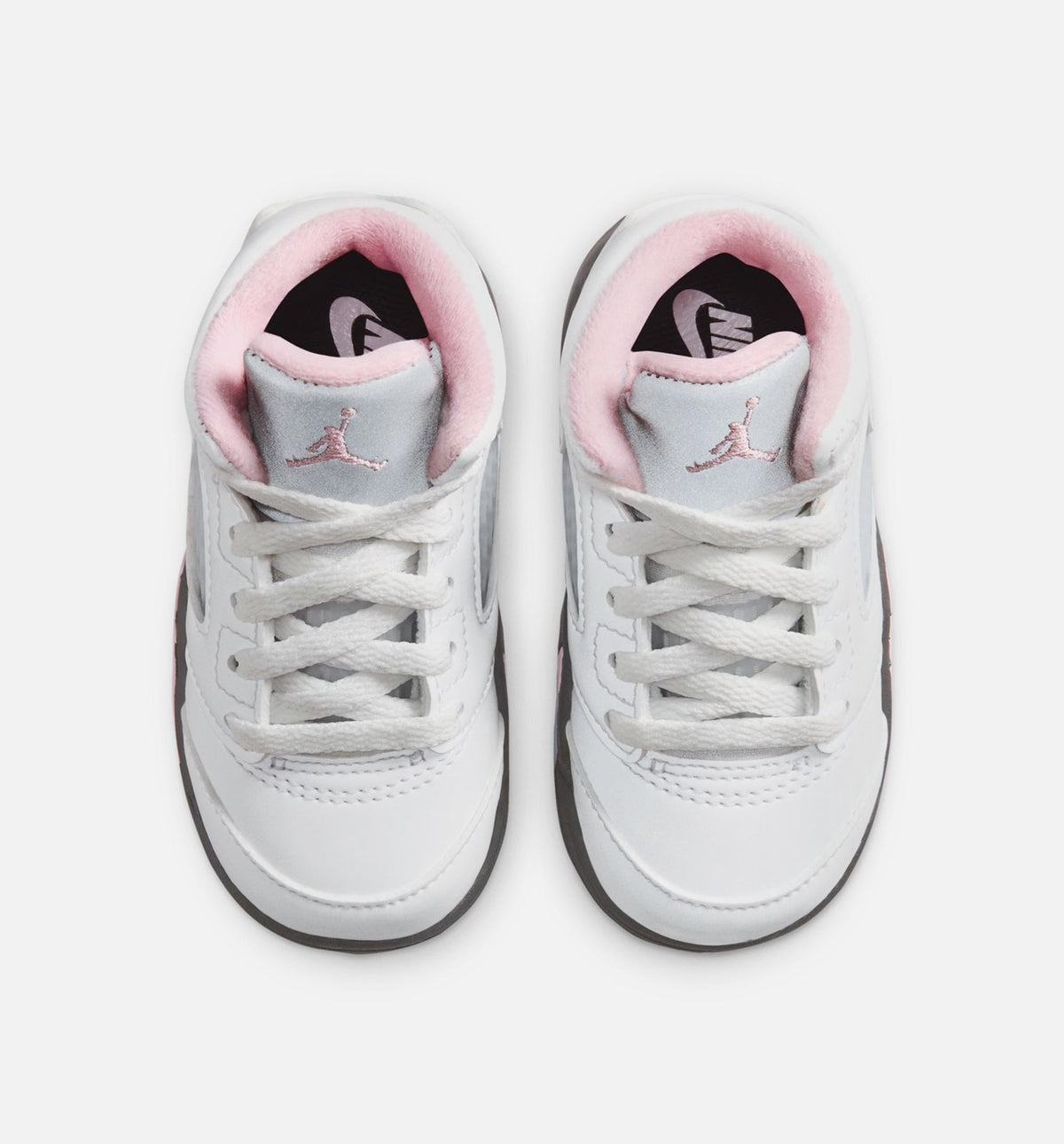 Air Jordan 5 Retro Medium Soft Pink 婴幼尺码生活方式鞋 - White/Black/Medium Soft Pink