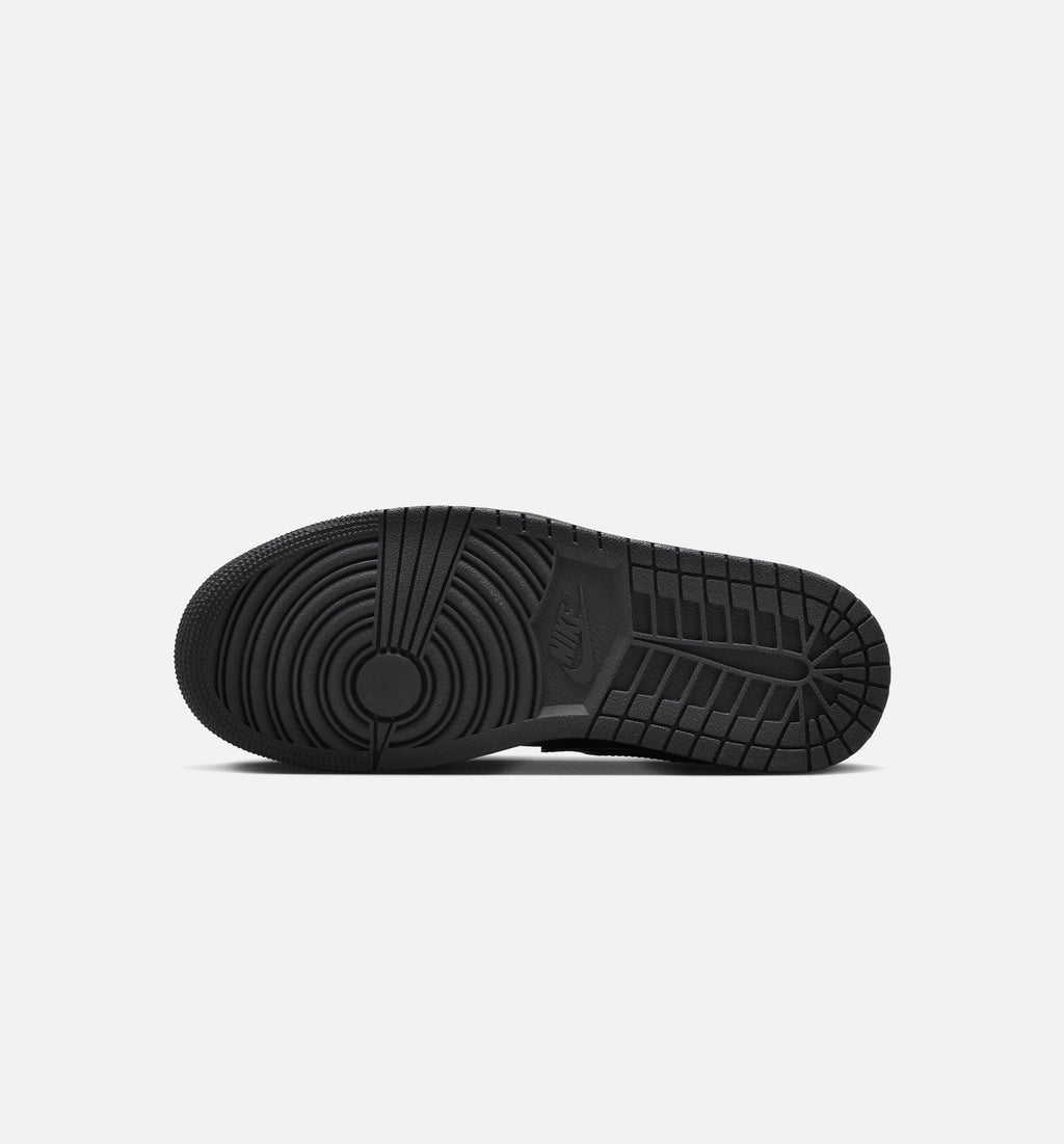 Air Jordan 1 Low Patent Elephant Women's Lifestyle Shoes - Black/Black/White/Metallic Silver