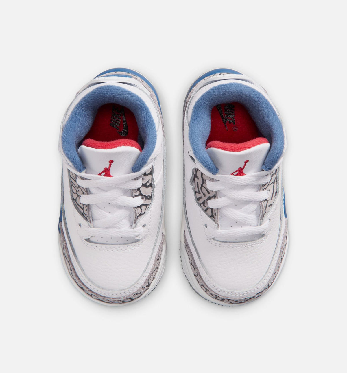 Air Jordan 3 Retro OG True Blue 婴幼尺码生活方式鞋 - White/Fire Red/True Blue