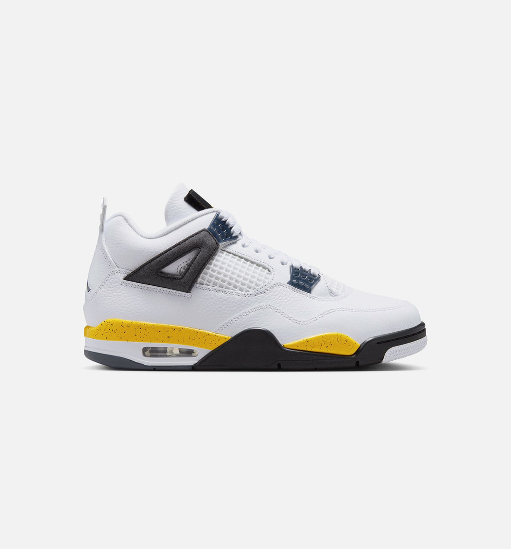 Air Jordan 4 Retro Rare Air Tour Yellow 男款生活方式鞋 - White/Dark Blue Grey/Black/Tour Yellow