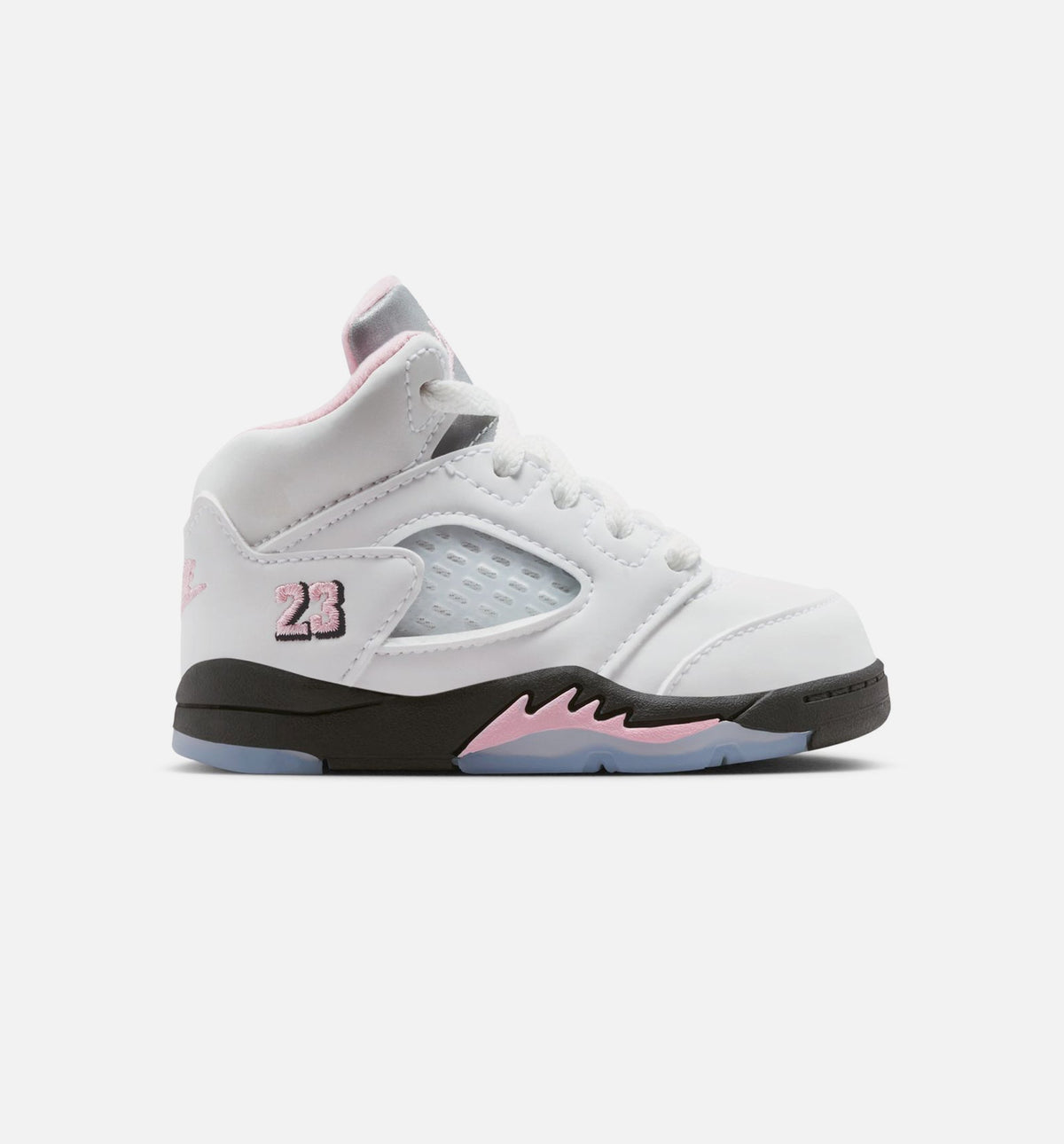 Air Jordan 5 Retro Medium Soft Pink 婴幼尺码生活方式鞋 - White/Black/Medium Soft Pink