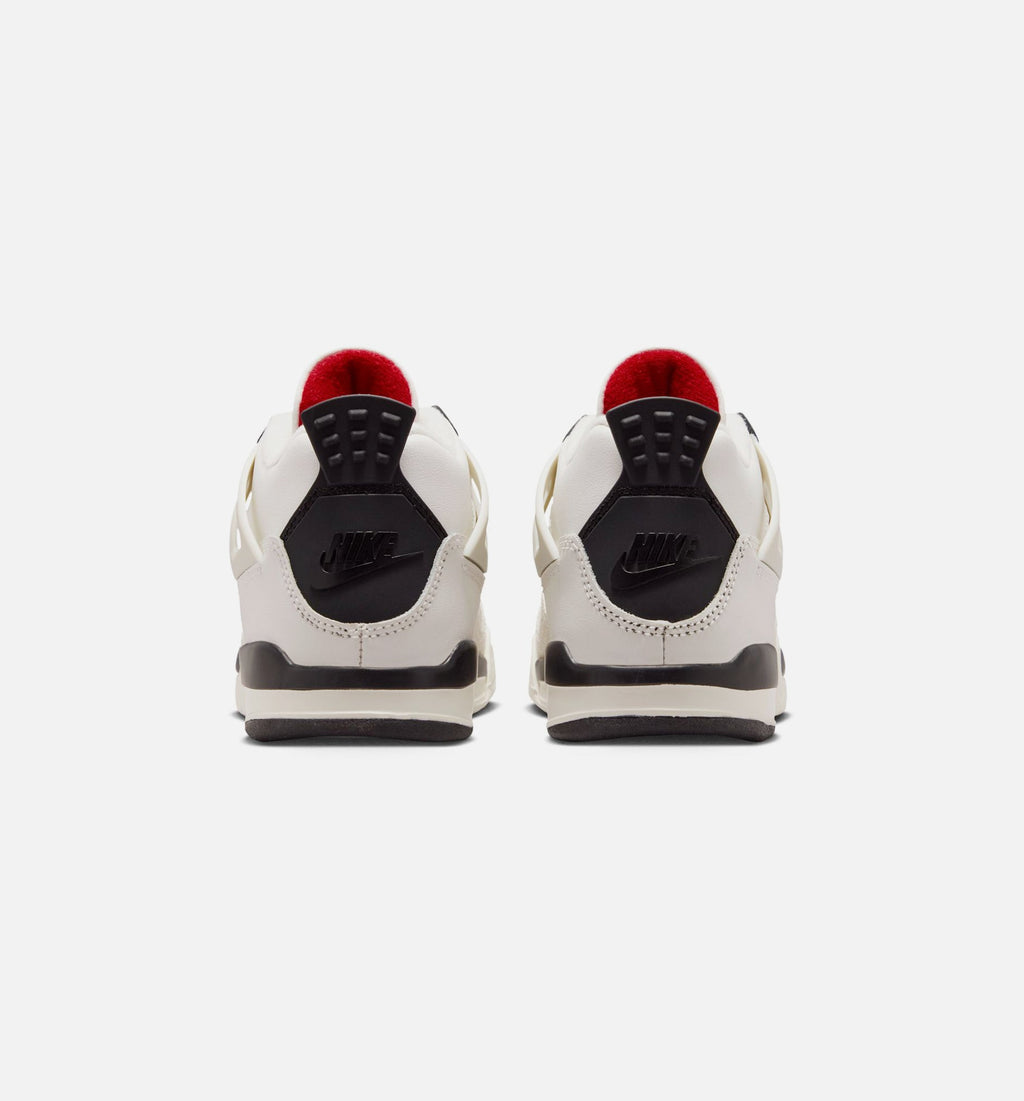 Air Jordan 4 Retro Flight Club 学前児童生活方式鞋 - Sail/Black/University Red