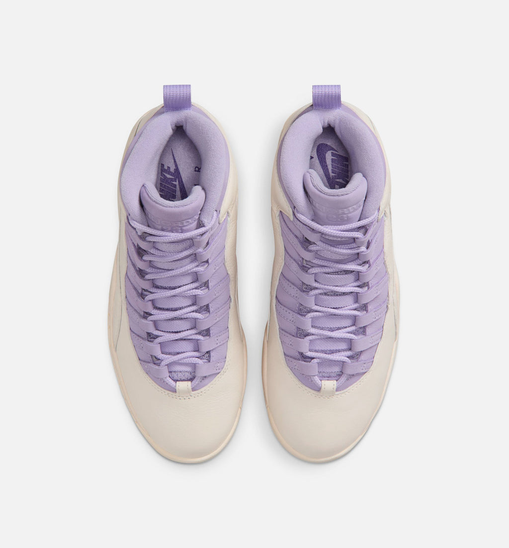 Air Jordan 10 Retro Hydrangeas 女款生活方式鞋 - Chalk/Hydrangeas/Wild Grape