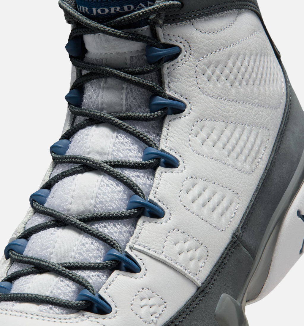 Air Jordan 9 Retro Flint Grey and French Blue 男款生活方式鞋 - White/French Blue/Flint Grey
