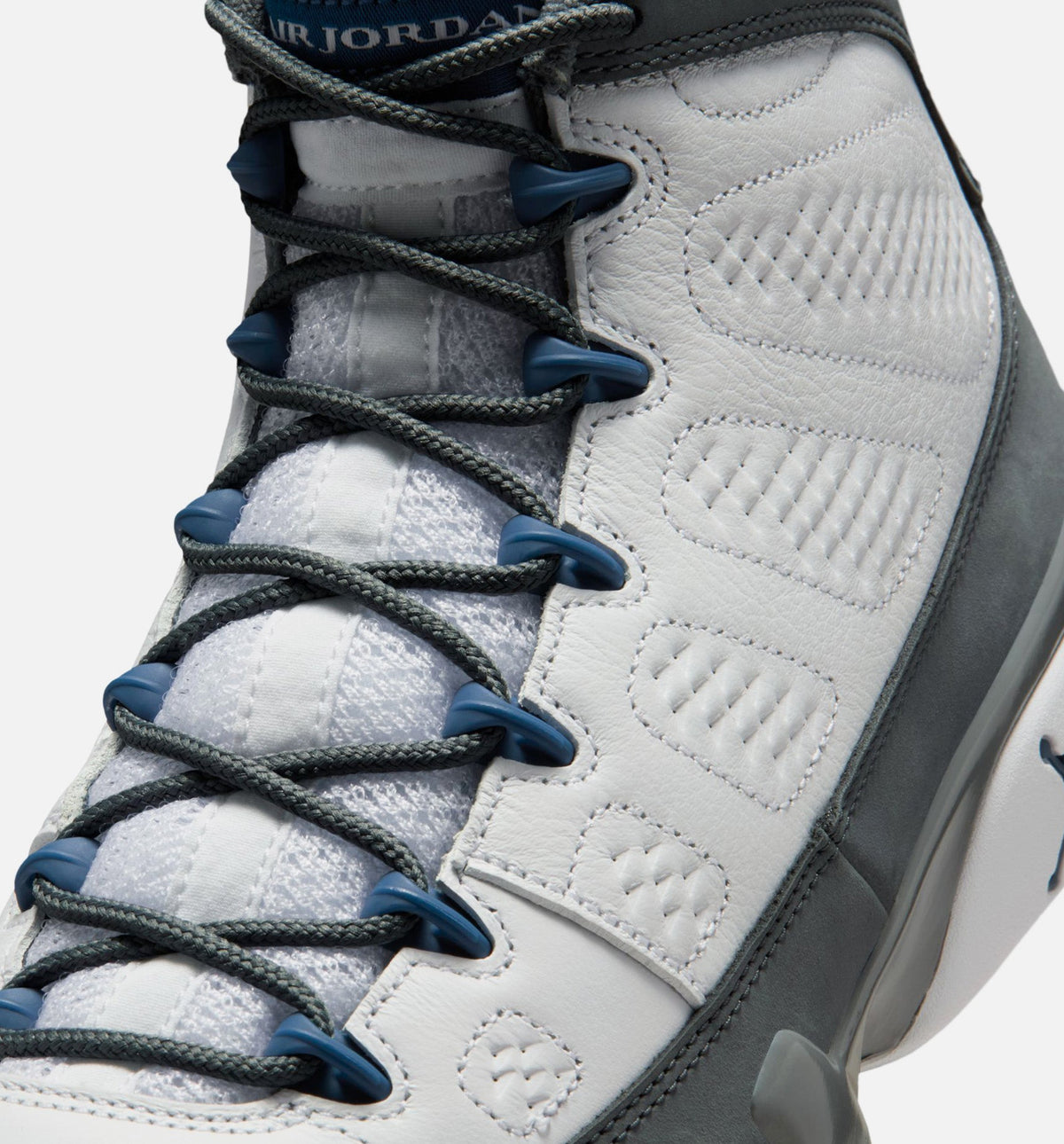 Air Jordan 9 Retro Flint Grey and French Blue 男款生活方式鞋 - White/French Blue/Flint Grey