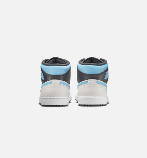 Air Jordan 1 Mid SE 男款生活方式鞋 - Summit White/Blue Chill/Black