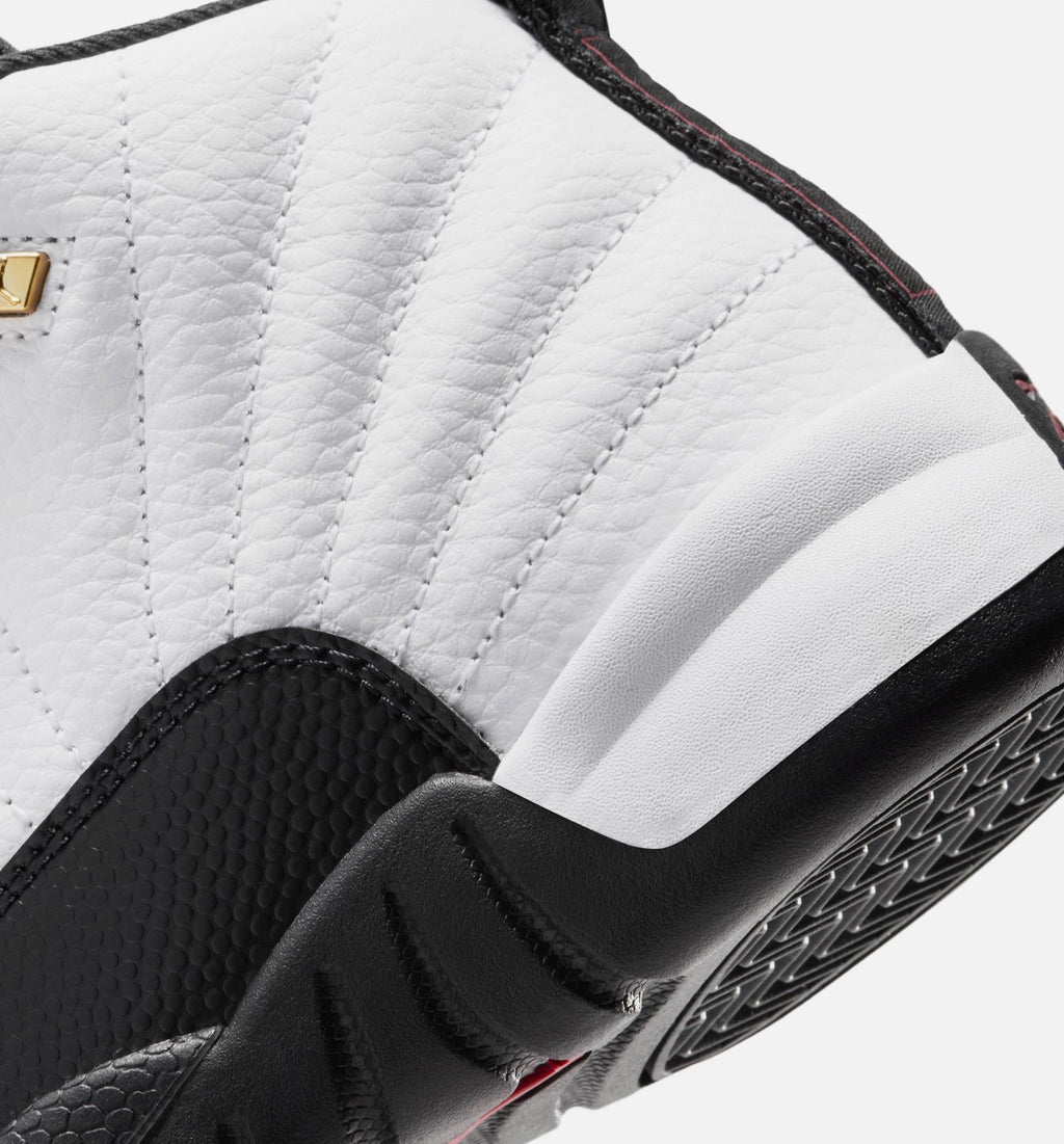 Air Jordan 12 Retro Taxi 学前児童生活方式鞋 - White/Black/Taxi