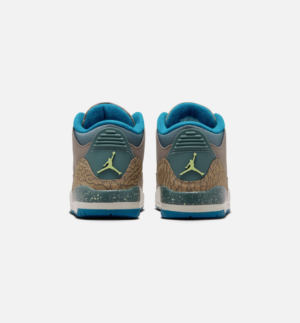 Air Jordan 3 Retro Olive Grey Preschool Lifestyle Shoes - Olive Grey/Green Abyss/Khaki/Sea Glass