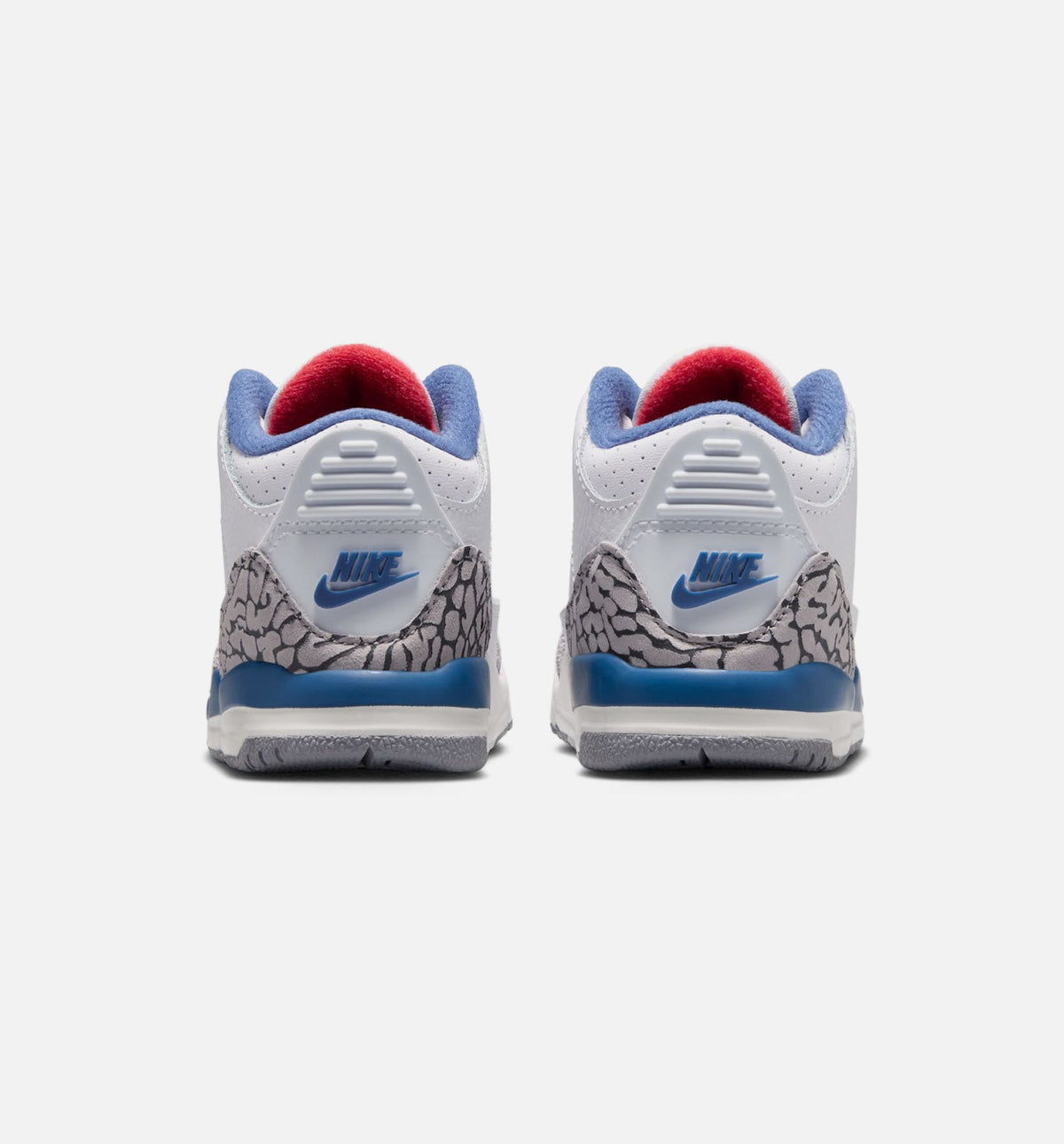 Air Jordan 3 Retro OG True Blue 婴幼尺码生活方式鞋 - White/Fire Red/True Blue