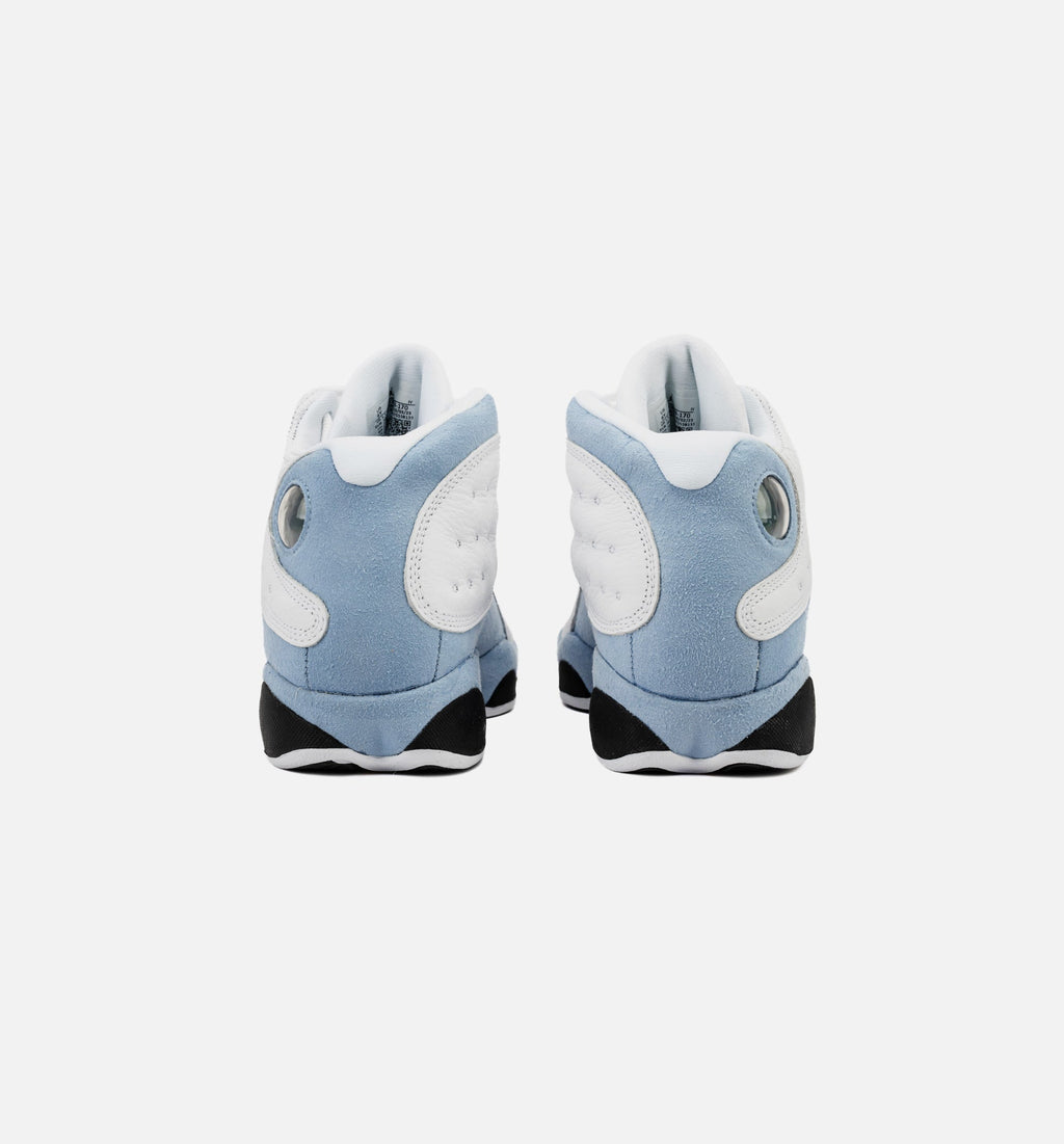 Air Jordan 13 Retro Grade School Shoes - White/Blue Grey/Black/Yellow Ochre