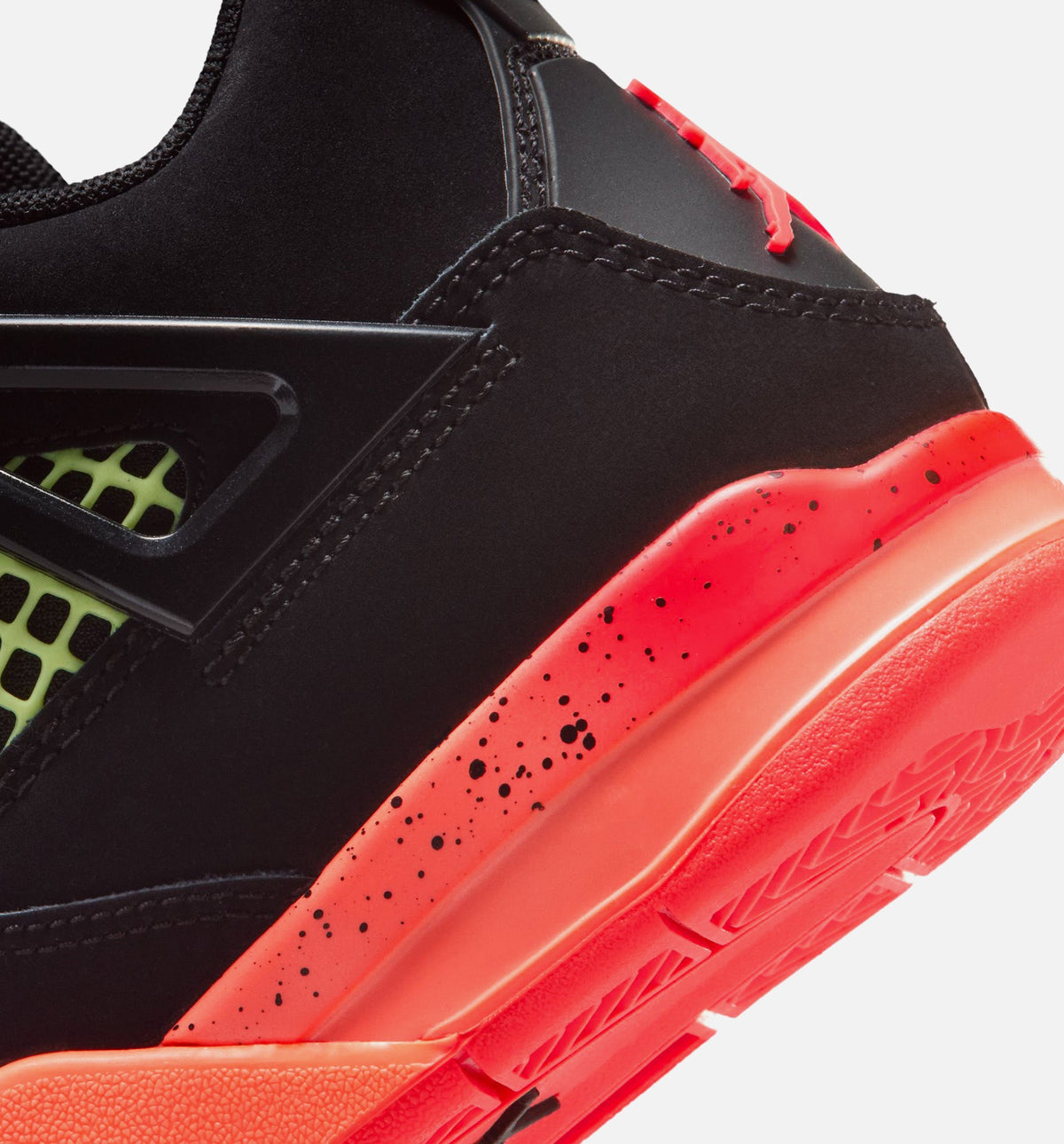 Air Jordan 4 Retro Black Infrared 23 学前児童生活方式鞋 - Black/Infrared 23/Bright Mango