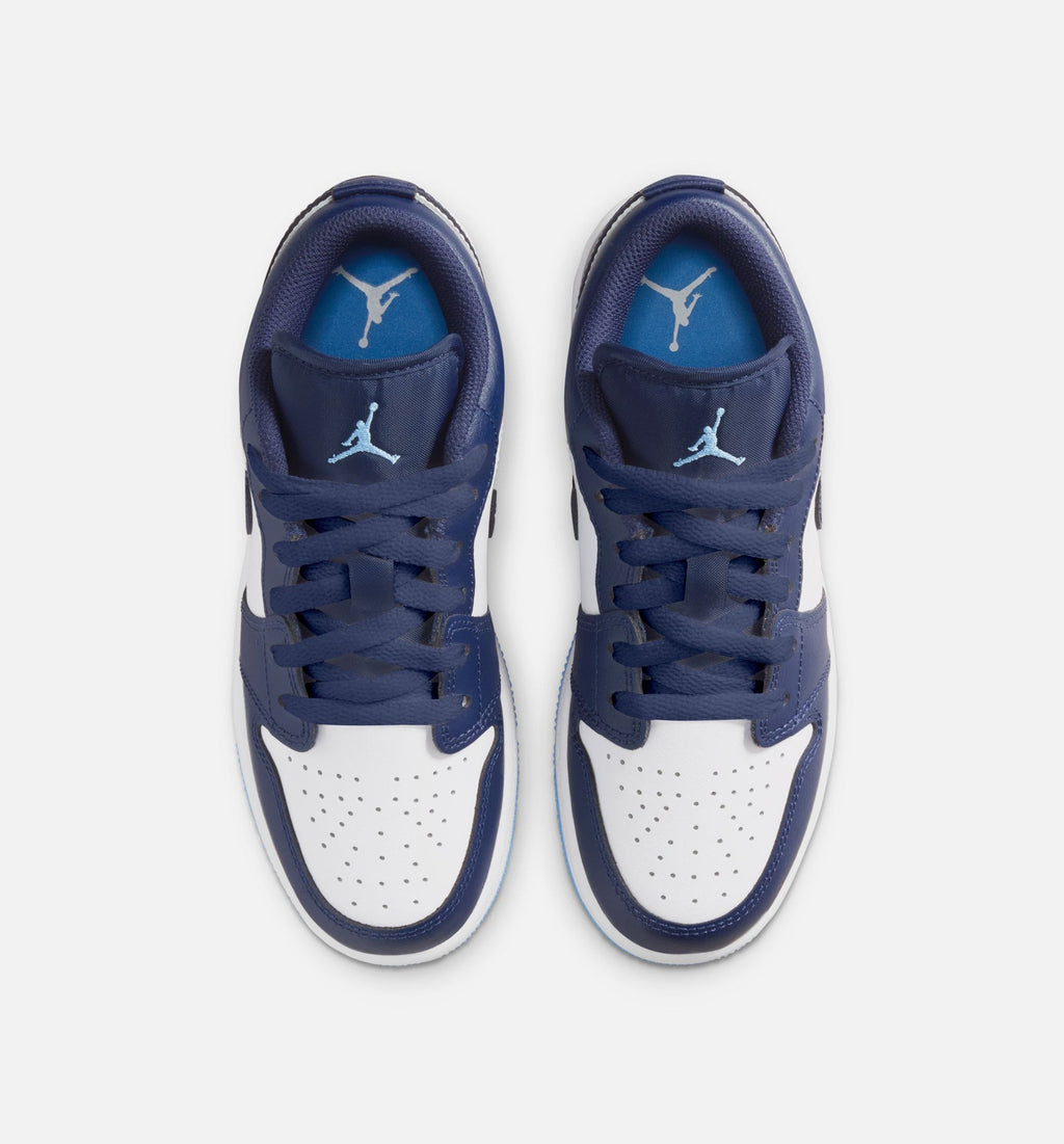 Air Jordan 1 Low Grade School Lifestyle Shoe - Midnight NavyUniversity BlueWhite