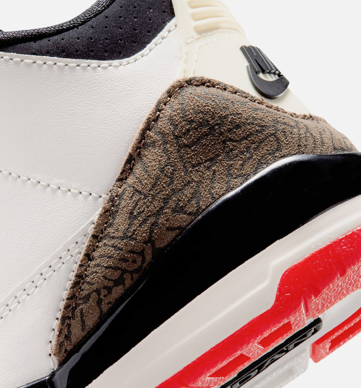 Air Jordan 3 Retro Preschool Lifestyle Shoes - Sail/Black/University Red/Pale Ivory