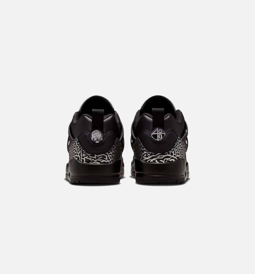 Spizike Low 男款篮球鞋 - Black/Black/Metallic Silver
