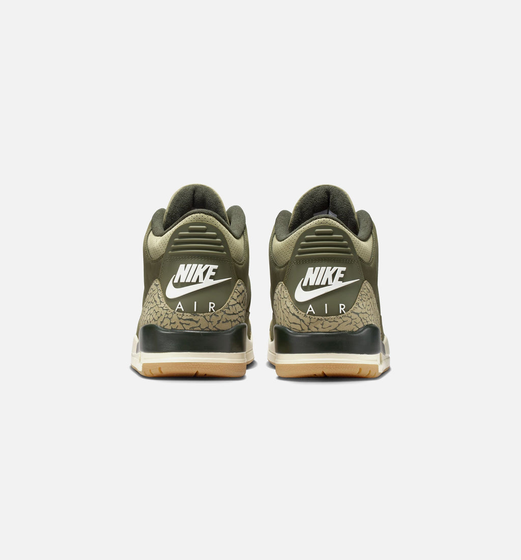 Air Jordan 3 Retro Medium Olive 男款生活方式鞋 - Medium Olive/Sequoia/Neutral Olive/Sail/Total Crimson