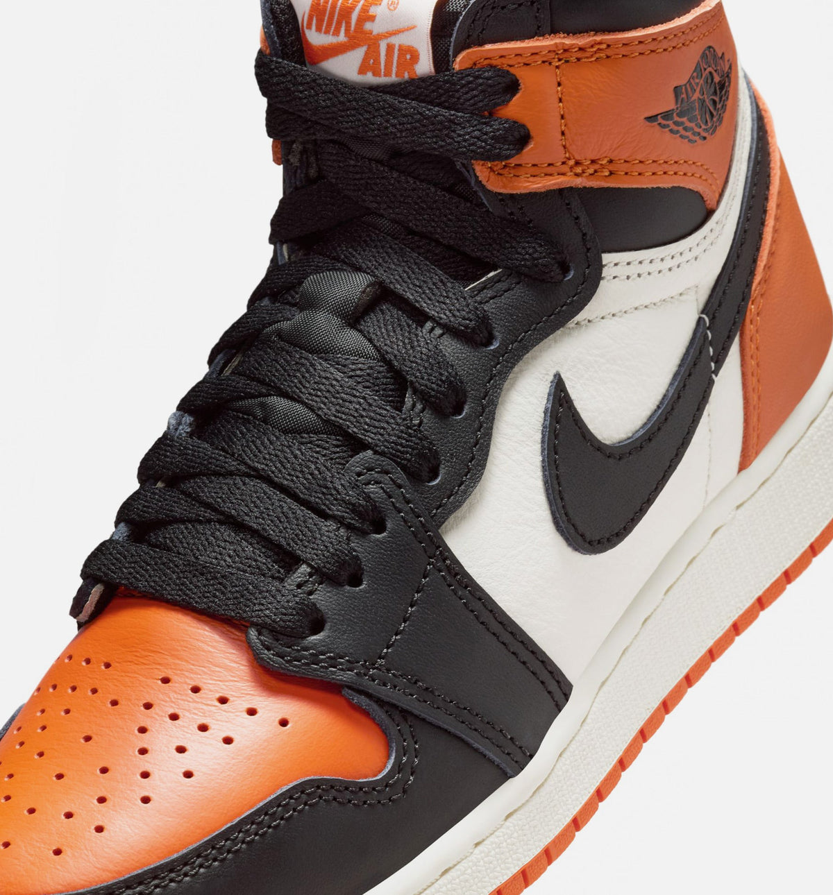 Air Jordan 1 Retro High OG Shattered Backboard Grade School 生活方式鞋 - Black/Sail/Starfish