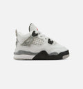 Air Jordan 4 Retro White Cement 婴幼尺码生活方式鞋 - Summit White/Fire Red/Cement Grey/Black