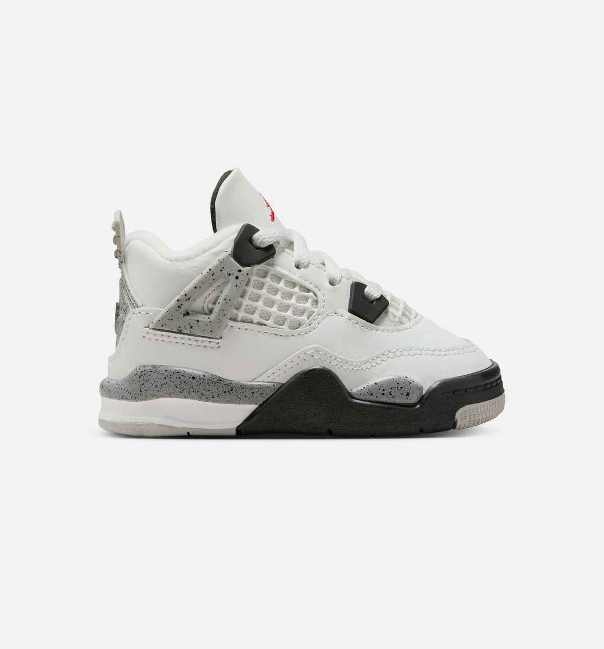Air Jordan 4 Retro White Cement 婴幼尺码生活方式鞋 - Summit White/Fire Red/Cement Grey/Black
