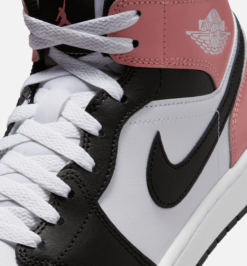 Air Jordan 1 Mid 男款生活方式鞋 - White/Rust Pink/Black