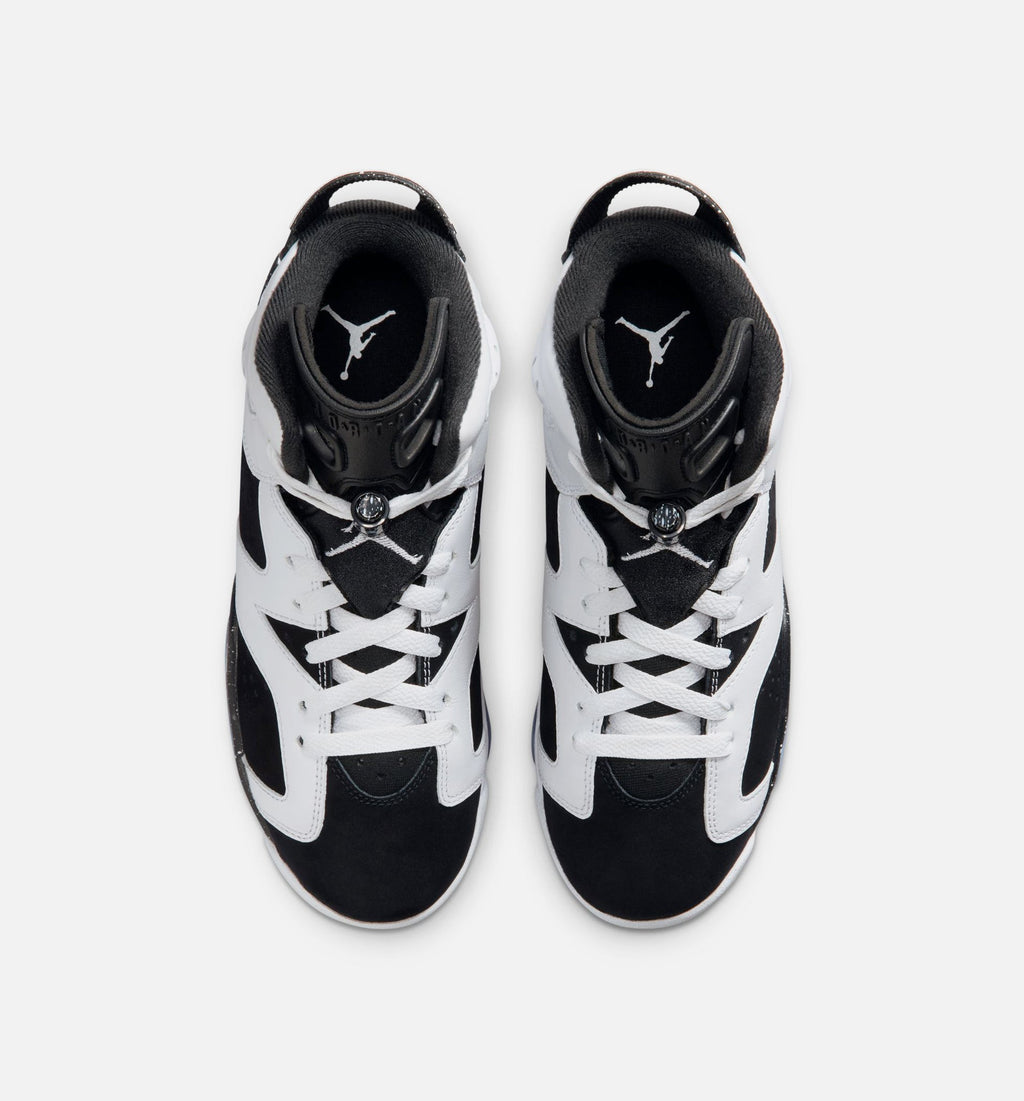 Air Jordan 6 Retro Black And White Grade School 生活方式鞋 - Black/White