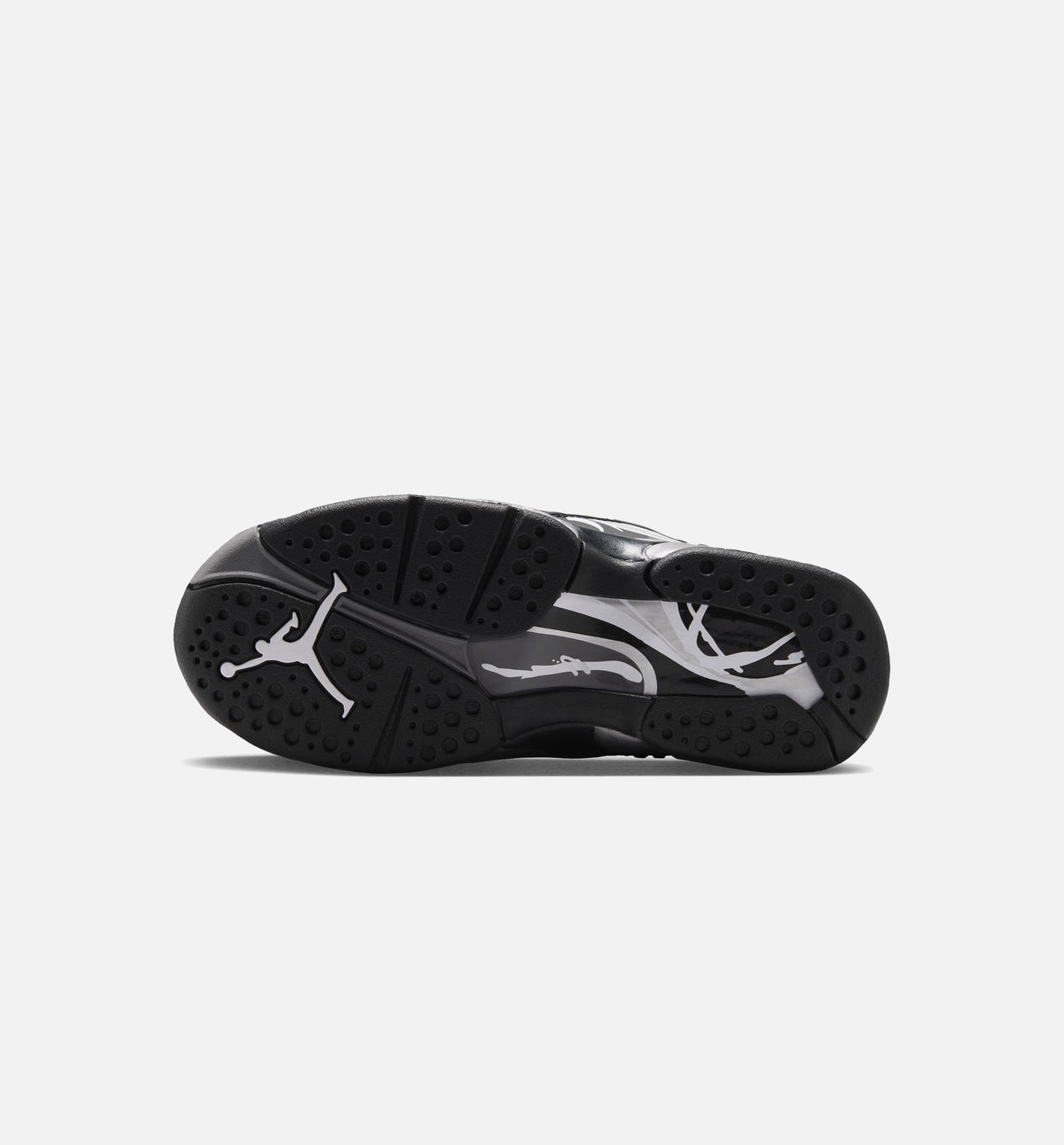 Air Jordan 8 Retro Chrome Black And Light Graphite Grade School 生活方式鞋 - Black/White/Light Graphite