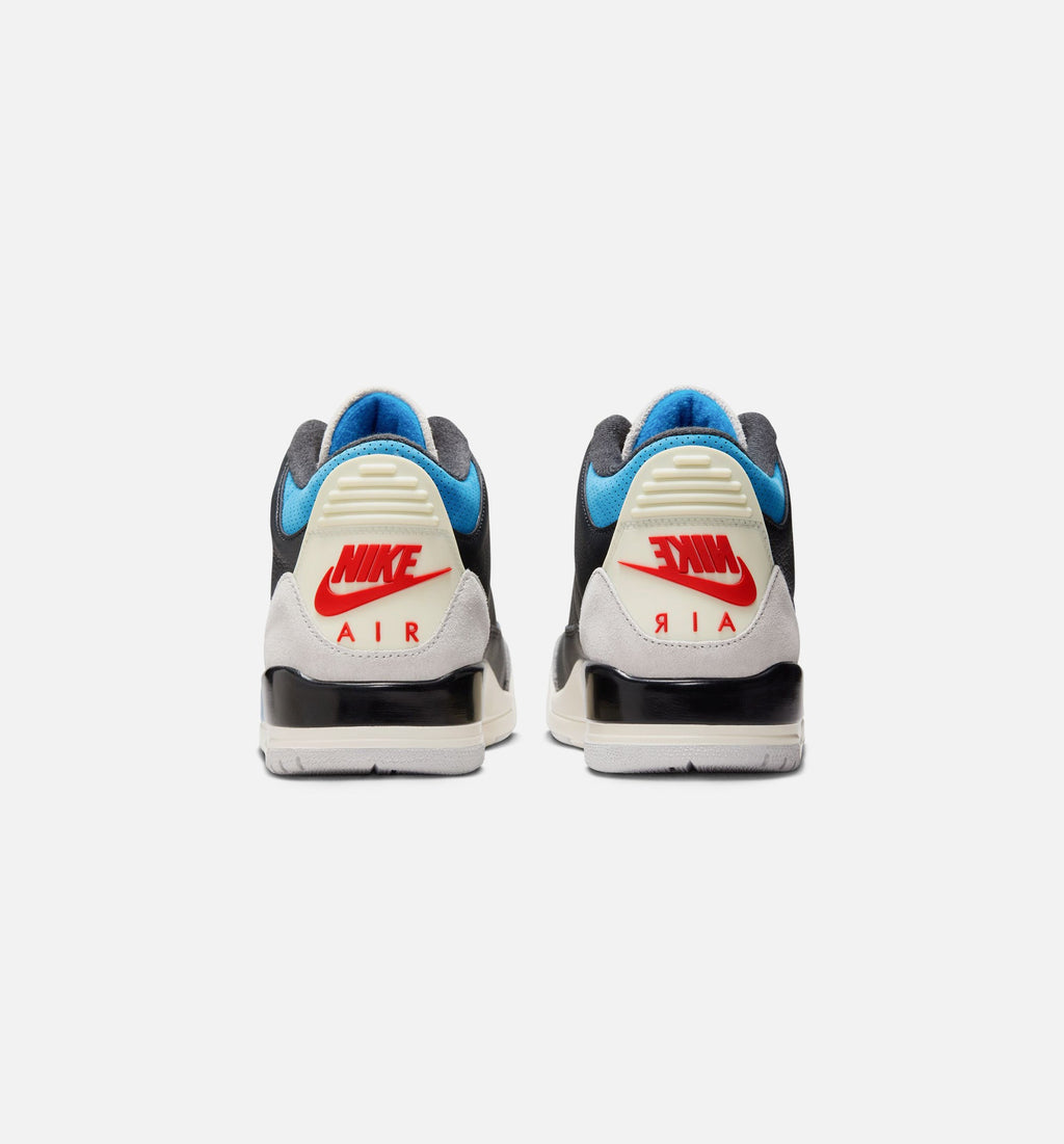 Air Jordan 3 Retro OG Rare Air 男款生活方式鞋 - Black/Chile Red/Neutral Grey