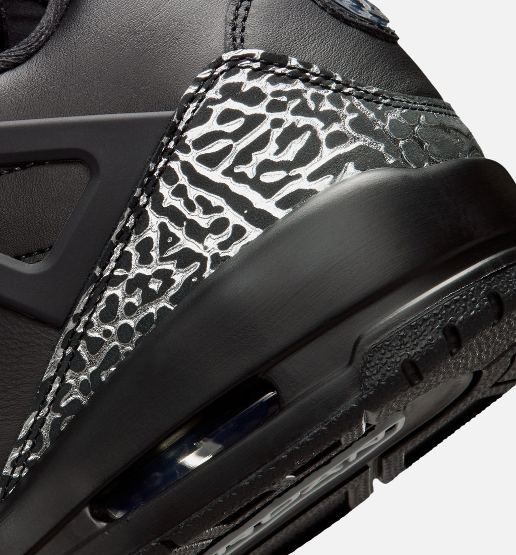 Spizike Low 男款篮球鞋 - Black/Black/Metallic Silver