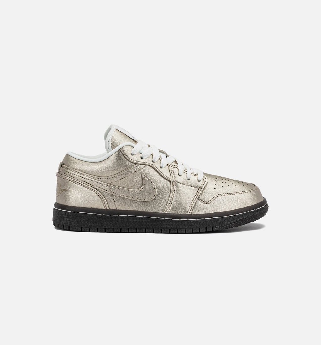 Air Jordan 1 Low SE Women's Lifestyle Shoes - Metallic Zinc/Summit White/Velvet Brown