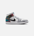 Air Jordan 1 Mid SE 男款生活方式鞋 - Black/White/Wolf Grey