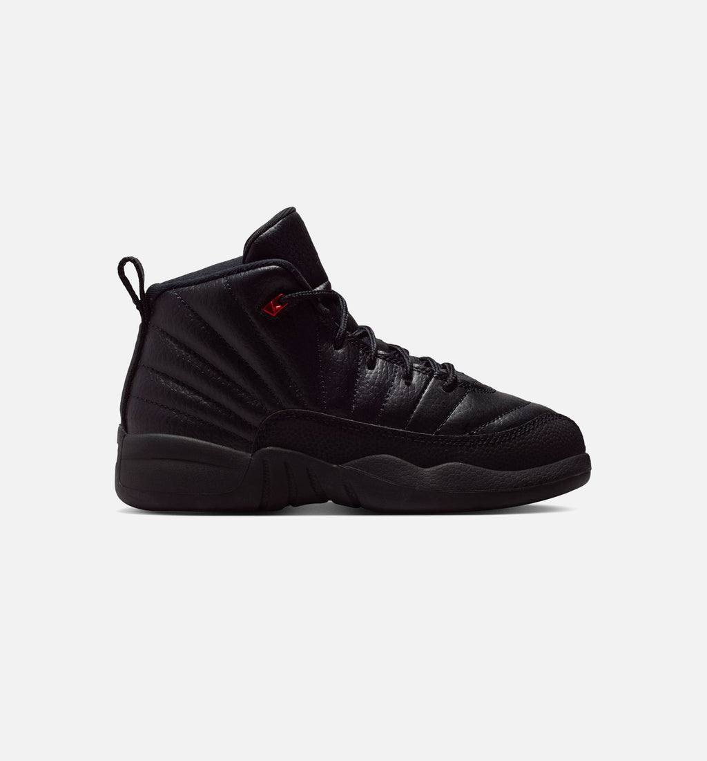 Air Jordan 12 Retro Bloodline 学前児童生活方式鞋 - Black/Varsity Red
