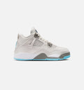 Air Jordan 4 Retro Blue Chill 学前児童生活方式鞋 - Photon Dust/Blue Chill/Flat Pewter/White/Blue Tint