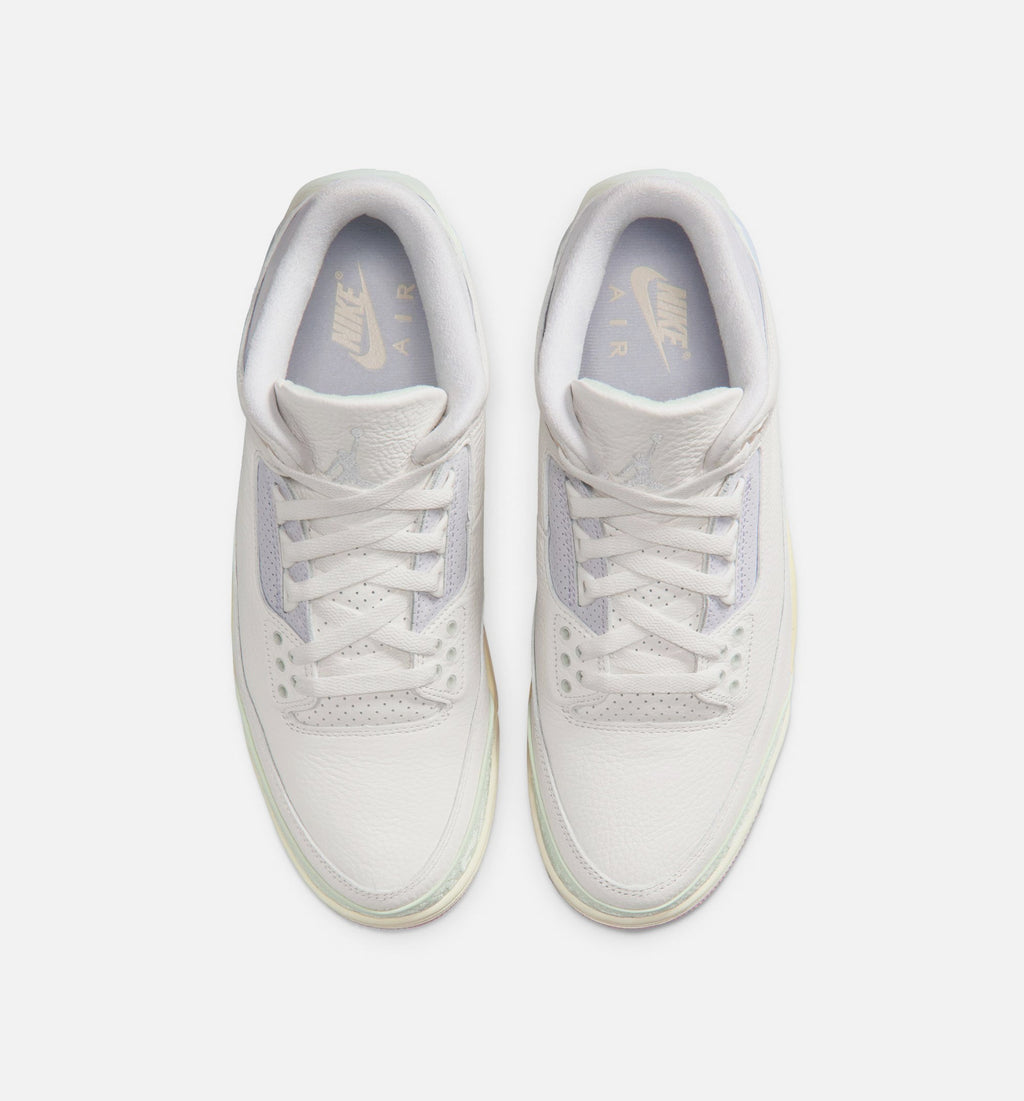 Air Jordan 3 Retro Sail And Jade Aura 男款生活方式鞋 - Sail/Jade Aura/Aura/Iced Carmine