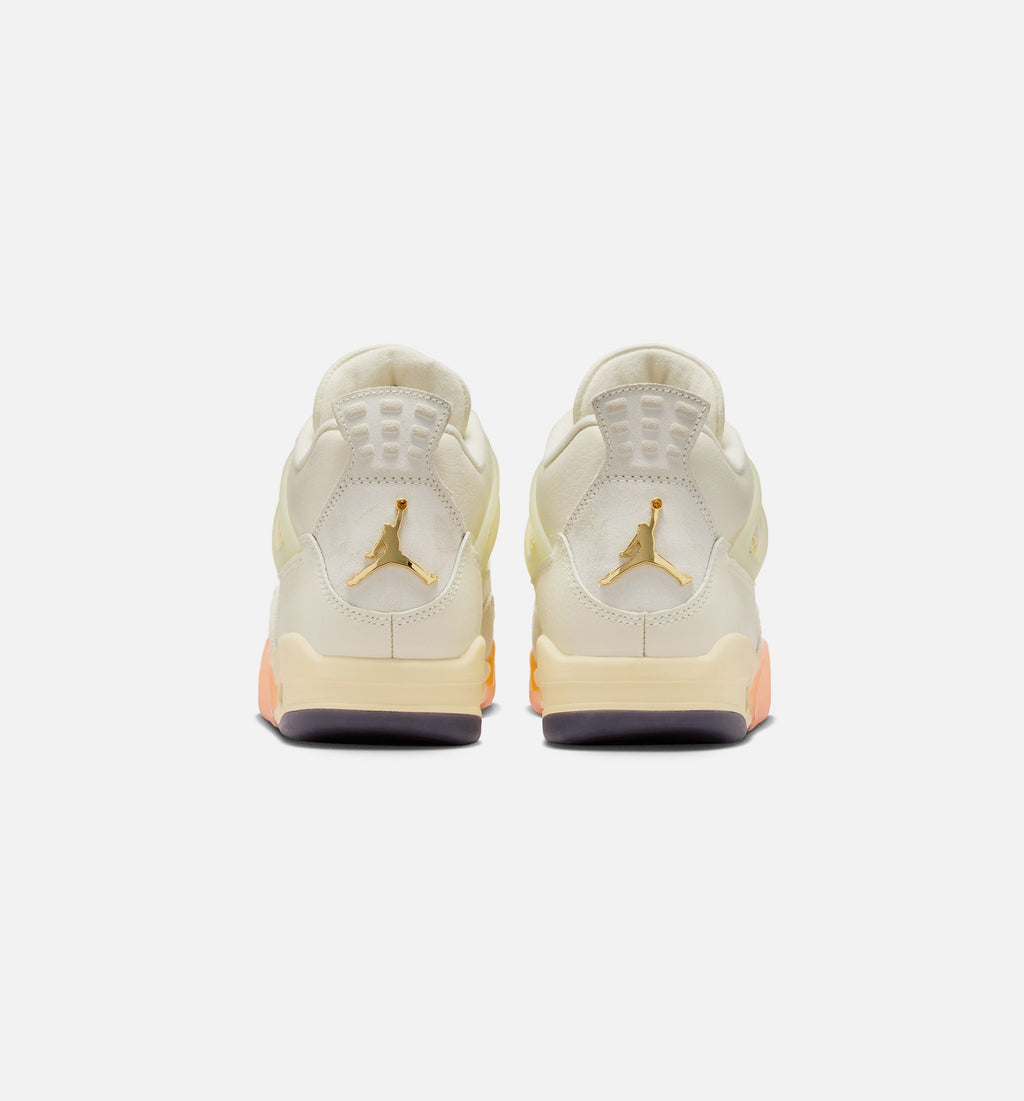 Air Jordan 4 Retro Birds of Paradise 女款生活方式鞋 - Coconut Milk/Metallic Gold/Bright Mango/Sundial/Black