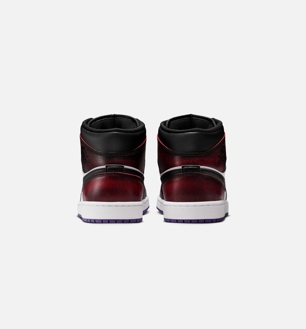 Air Jordan 1 Mid SE 男款生活方式鞋 - True Red/White/Court Purple/Black