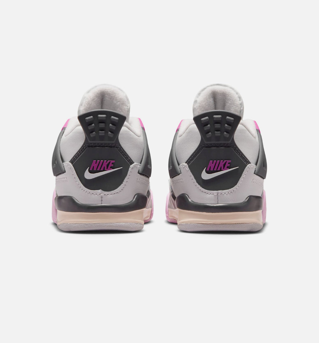 Air Jordan 4 Retro Comic 婴幼尺码生活方式鞋 - Off White/Fire Pink/Anthracite
