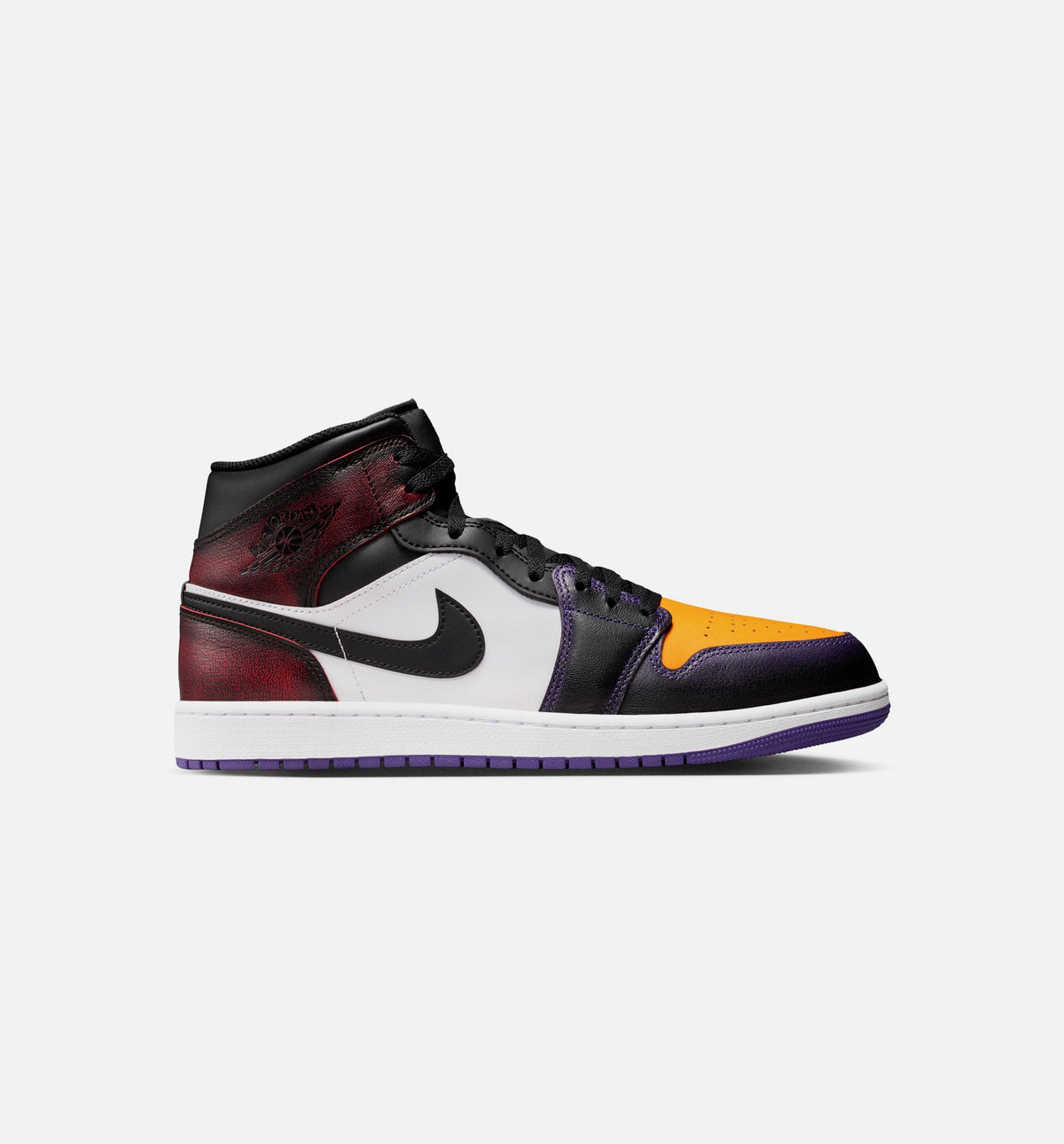 Air Jordan 1 Mid SE 男款生活方式鞋 - True Red/White/Court Purple/Black