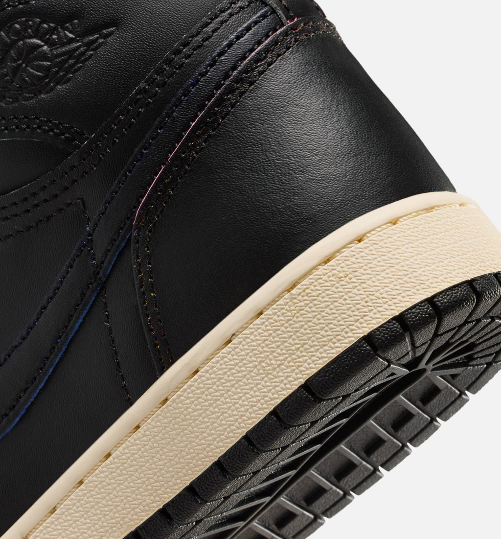 Air Jordan 1 Retro High OG Black and Muslin Grade School 生活方式鞋 - Black/Muslin