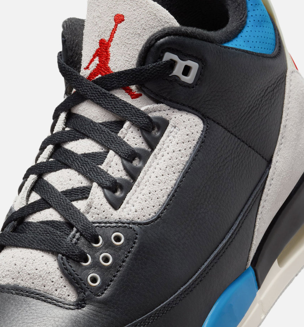 Air Jordan 3 Retro OG Rare Air 男款生活方式鞋 - Black/Chile Red/Neutral Grey