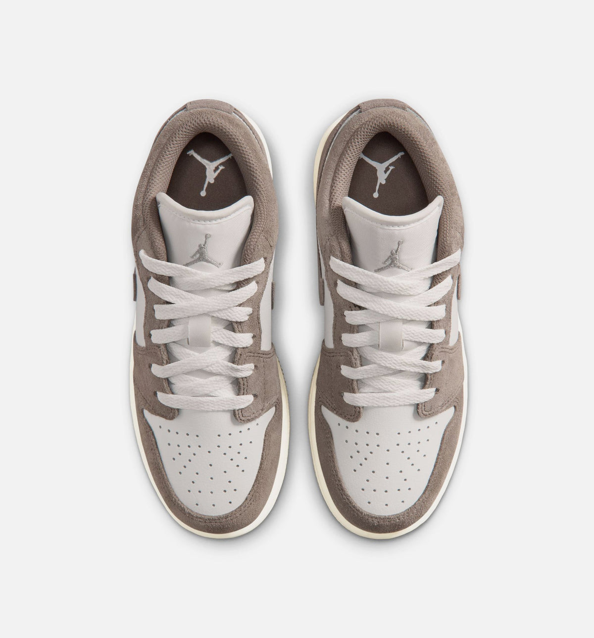 Air Jordan 1 Low Grade School 生活方式鞋 - Olive Grey/Enigma Stone/Summit White