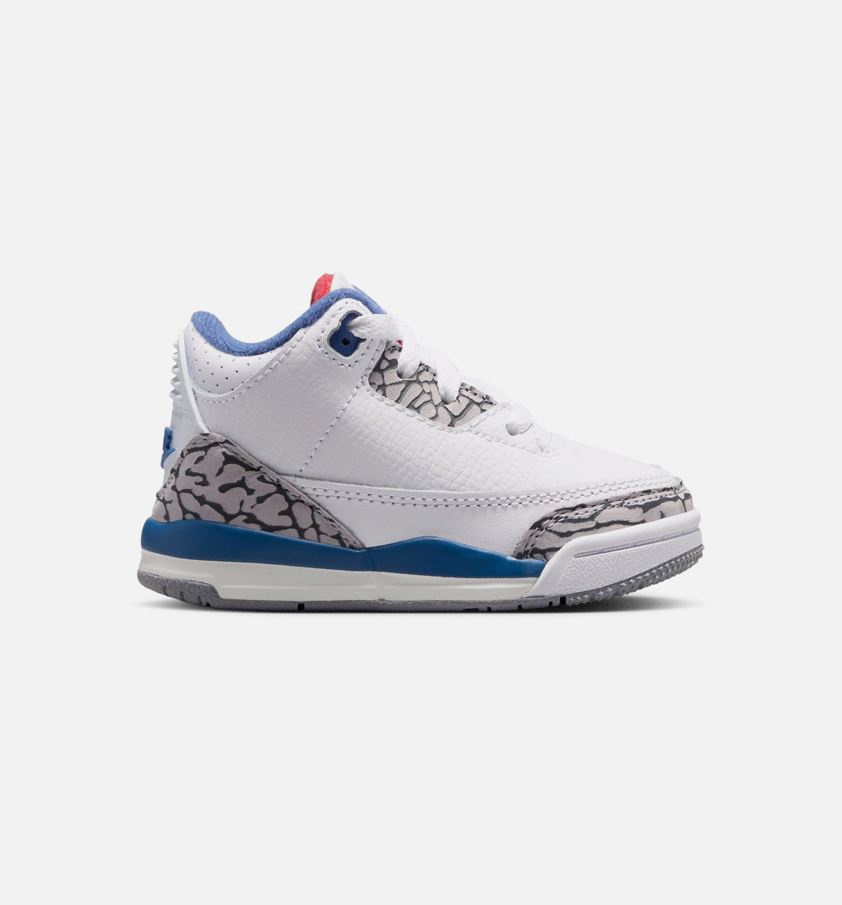 Air Jordan 3 Retro OG True Blue 婴幼尺码生活方式鞋 - White/Fire Red/True Blue