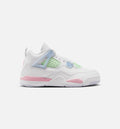 Air Jordan 4 Retro Medium Soft Pink 学前児童生活方式鞋 - White/Medium Soft Pink/Half Blue