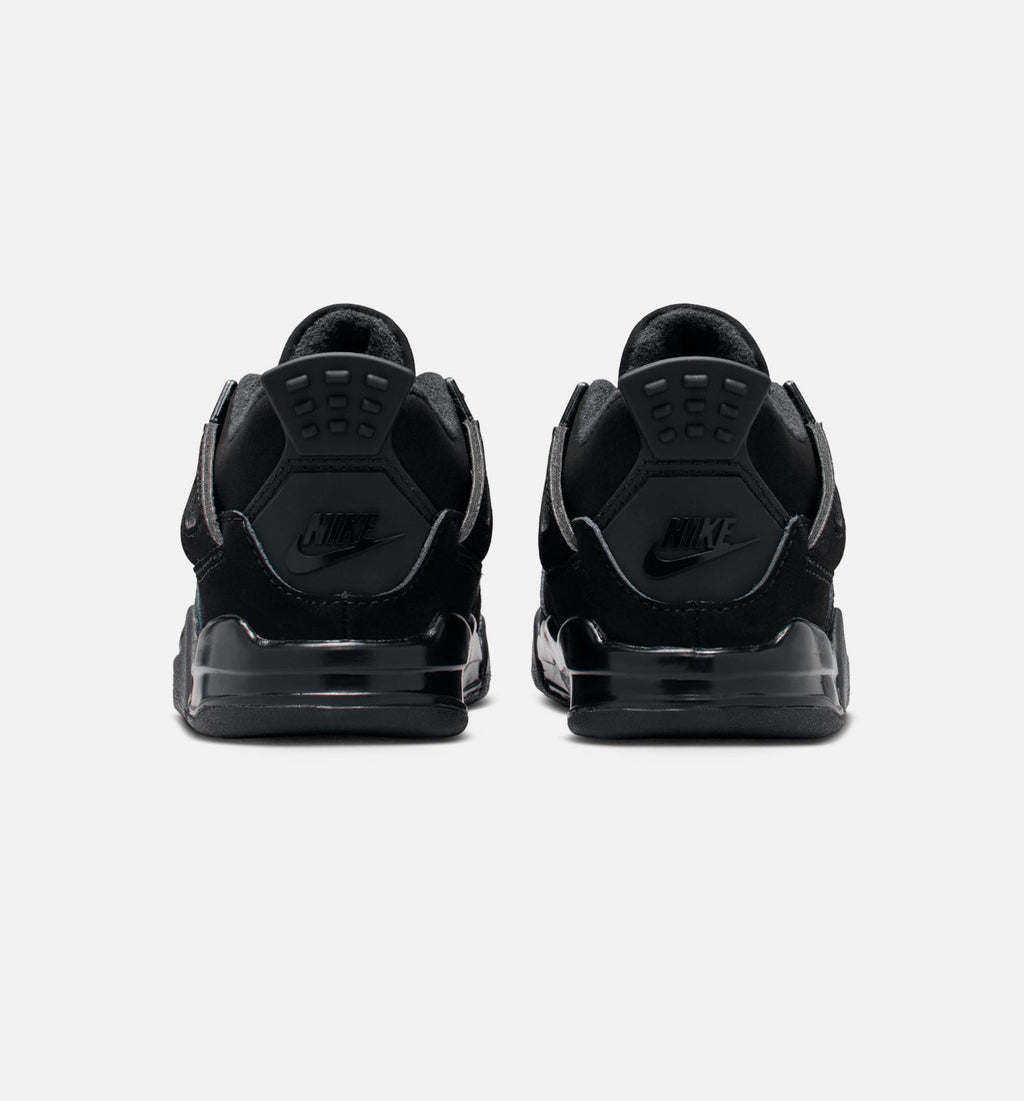 Air Jordan 4 Retro Black Cat 婴幼尺码生活方式鞋 - Black/Light Graphite
