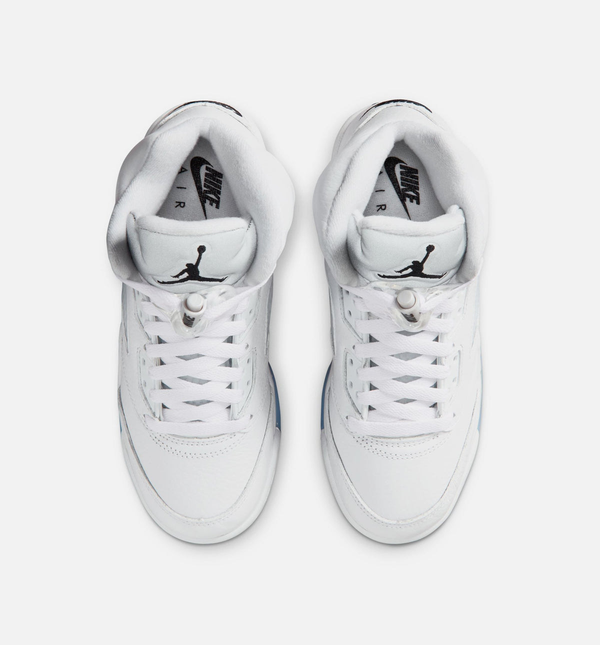 Air Jordan 5 Retro OG White Metallic Grade School 生活方式鞋 - White/Black/Metallic Silver