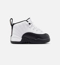 Air Jordan 12 Retro Taxi 婴幼尺码生活方式鞋 - White/Black/Taxi