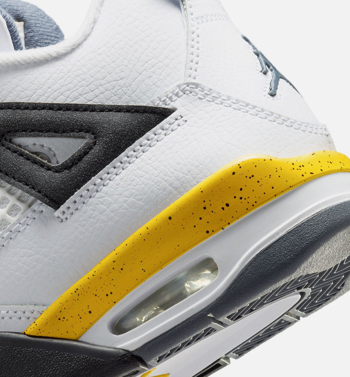 Air Jordan 4 Retro Rare Air Tour Yellow Grade School 生活方式鞋 - White/Dark Blue Grey/Black/Tour Yellow